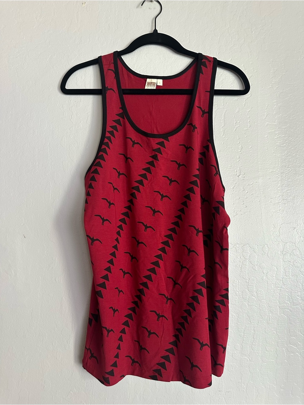 Red Sleeveless Graphic Tank Top - Unbranded